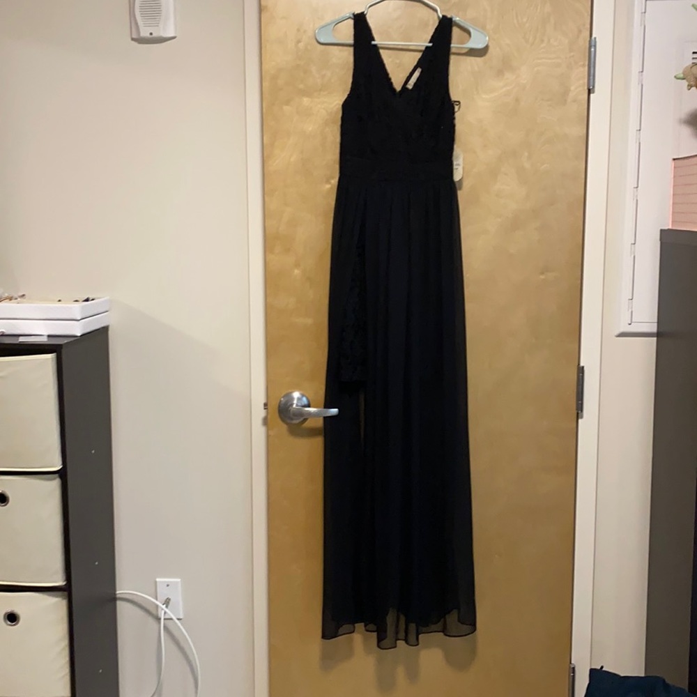Nwt black dress with slit